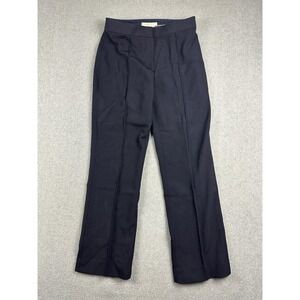 Tory Burch Pants Womens 4 Navy Wool Blend Straight Leg Stretch Dress Trousers